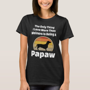 Camiseta Weiner Dog Papaw Dachshund Mascota Abuelo G