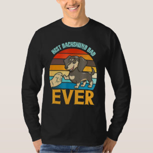 Camiseta Weiner Dog Retro Vintage Mejor Dachshund Dad Nunca