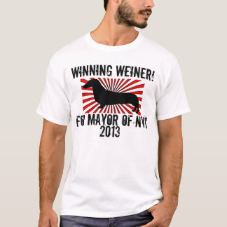 Camiseta Weiner que gana para alcalde Of NYC 2013