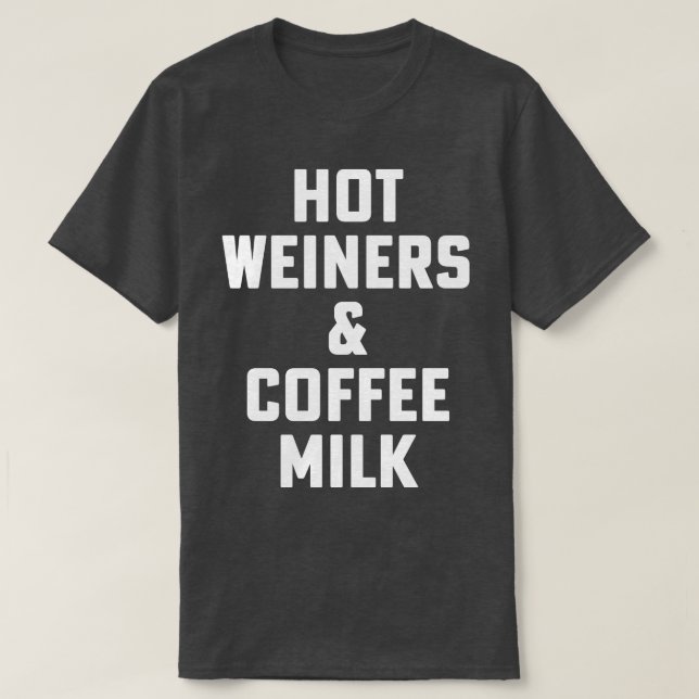 Camiseta Weiners Calientes Y Café Leche Rhode Island Alimen (Diseño del anverso)