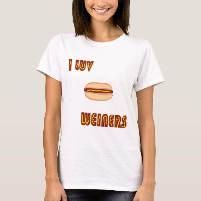 Camiseta weiners del luv i (Anverso)