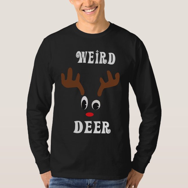 Camiseta Weird Christmas Reindeer Angler Hunt Deer Elk (Anverso)