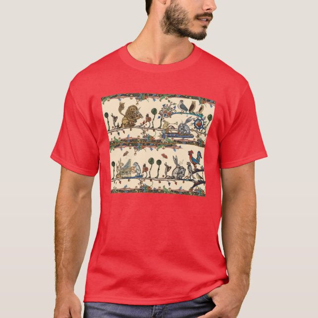 Camiseta WEIRD MEDIEVAL BESTIARY MAKING MUSIC Violinist Lio (Anverso)