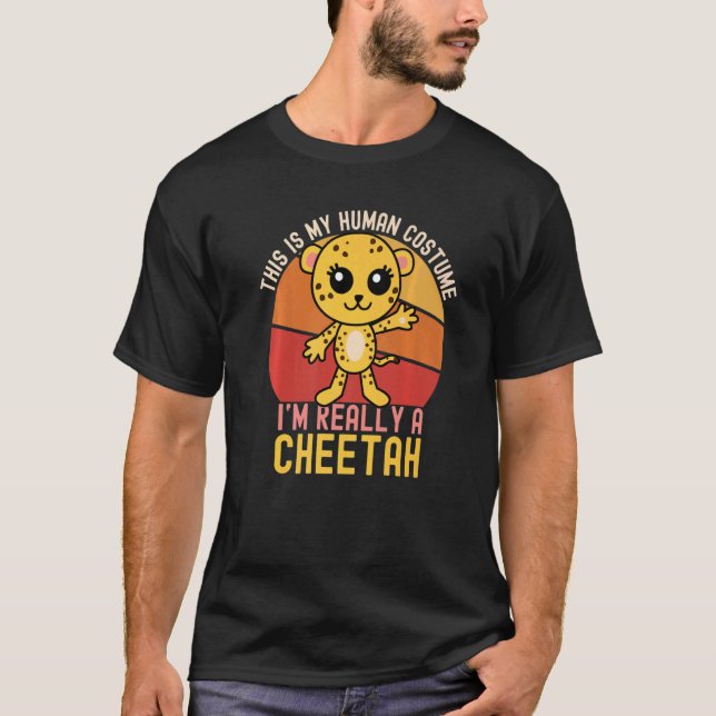 Camiseta Weird This is My Human Costume I'm Really A Cheeta (Anverso)