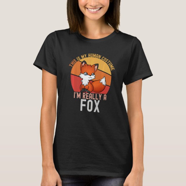 Camiseta Weird This is My Human Costume I'm Really A Fox  M (Anverso)