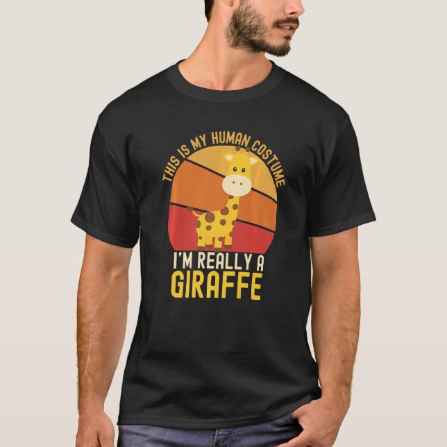 Camiseta Weird This is My Human Costume I'm Really A Giraff (Anverso)