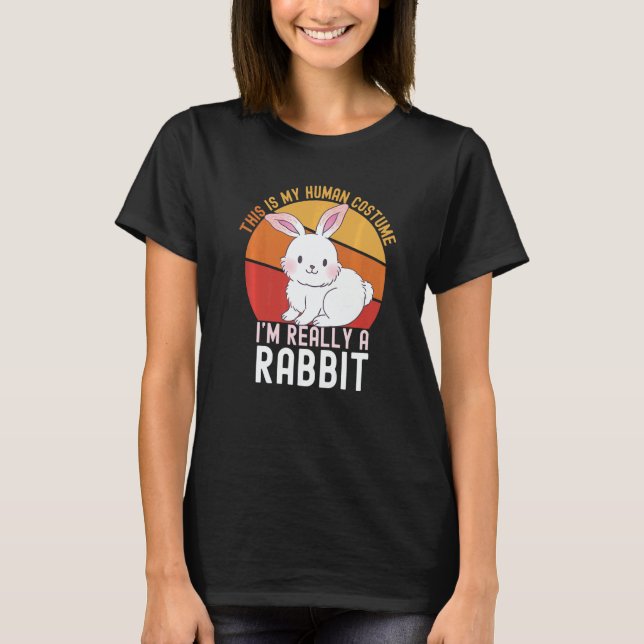 Camiseta Weird This is My Human Costume I'm Really A Rabbi  (Anverso)