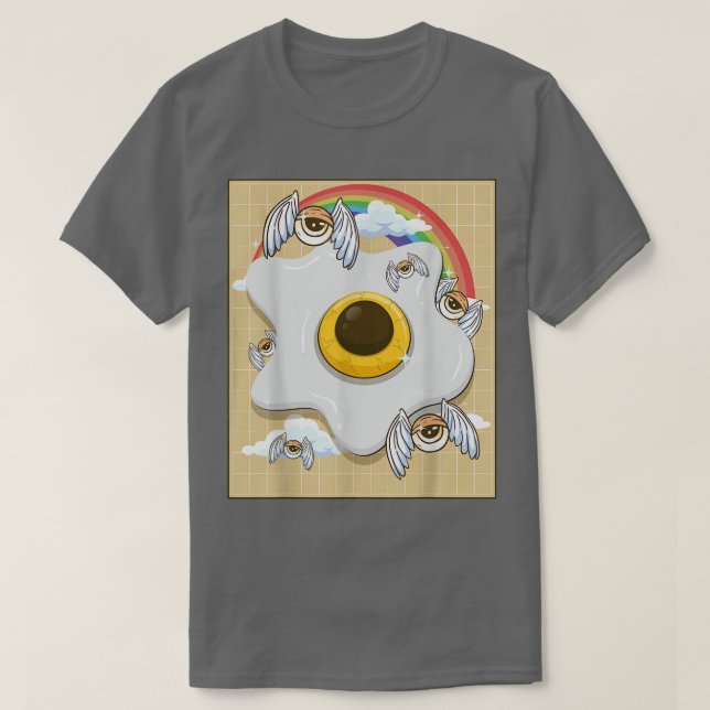 Camiseta Weirdcore Aesthetic Kawaii Egg Eye WingOye Eyeball (Diseño del anverso)