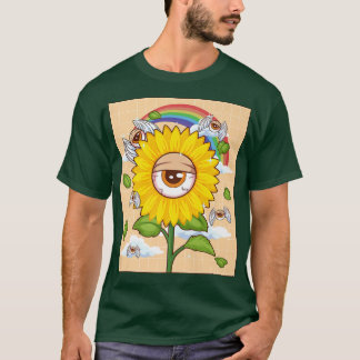 Camiseta Weirdcore Aesthetic Kawaii Sunflower Eye WingEy