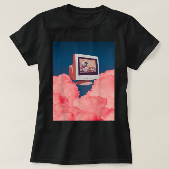 Camiseta Weirdcore Dreamcore Estética Vaporwave Rosa Old C (Diseño del anverso)