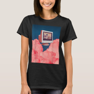 Camiseta Weirdcore Dreamcore Estética Vaporwave Rosa Old C