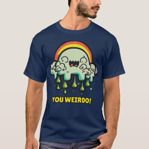 Camiseta Weirdo de nubes arco iris retro