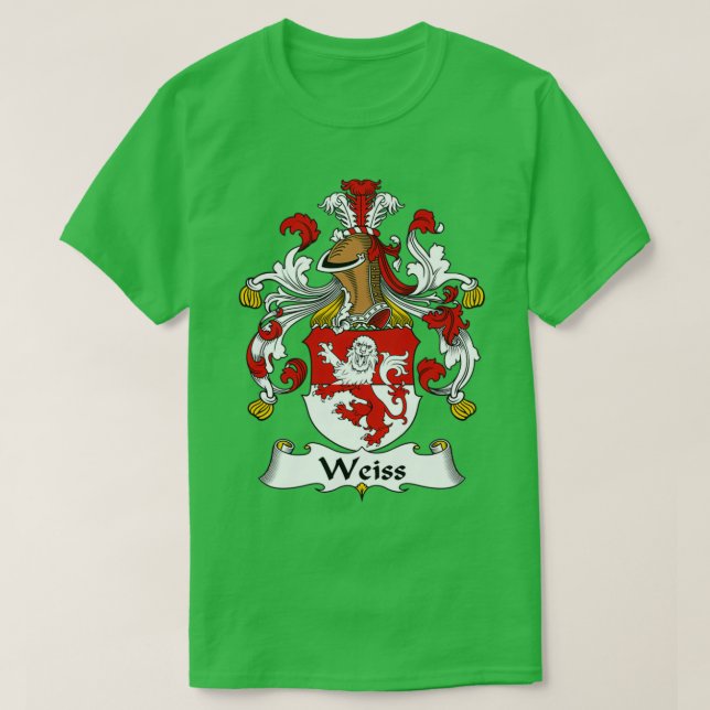 Camiseta Weiss Coat of Arms Family Crest  (Diseño del anverso)