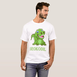 Camiseta weiß Krokodil