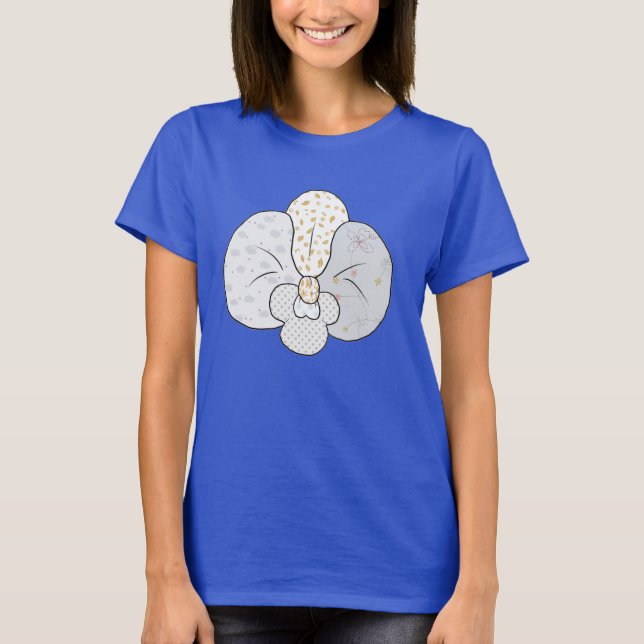 Camiseta weiße Orchidee (Anverso)