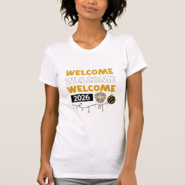 Camiseta Welcome 2026 Gold New Year Celebration