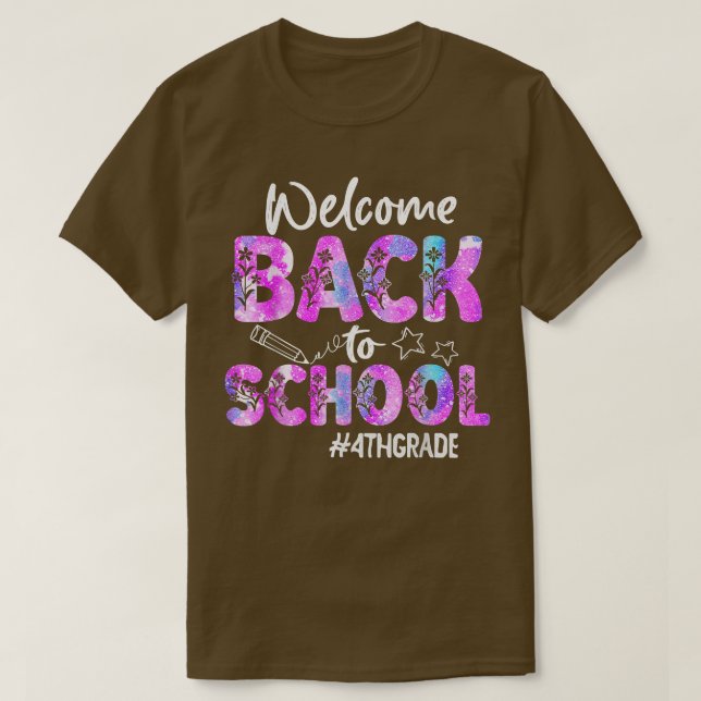 Camiseta Welcome Back To School 4th Grade Back To School  (Diseño del anverso)
