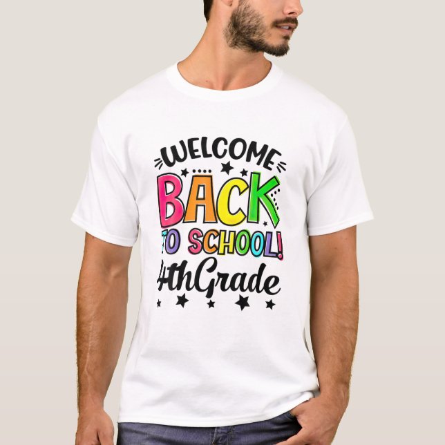 Camiseta Welcome Back To School 4Th Grade Back To School (Anverso)