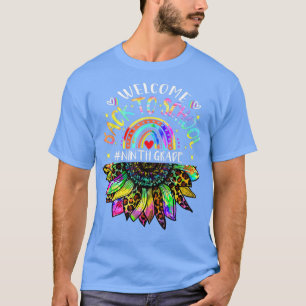 Camiseta Welcome Back To School 9th Grade Tie Dye Sunflower