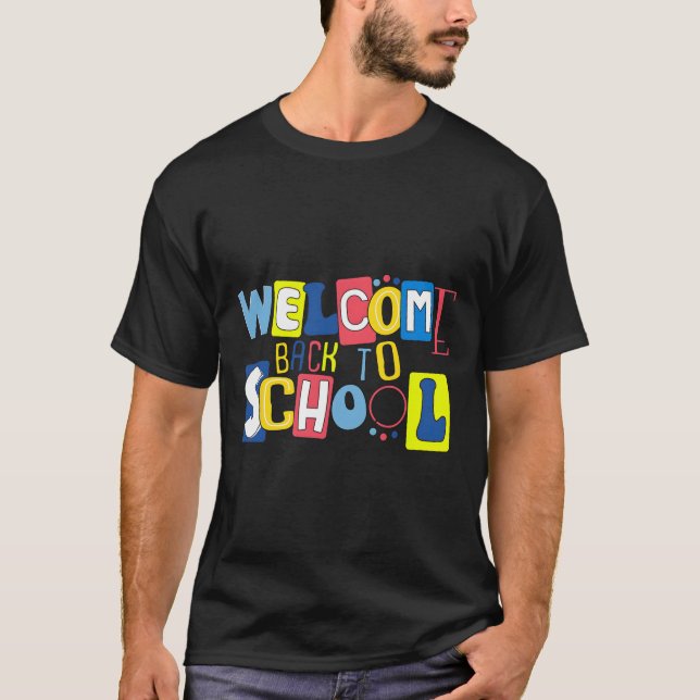 Camiseta Welcome Back To School Cute Colorful  (Anverso)