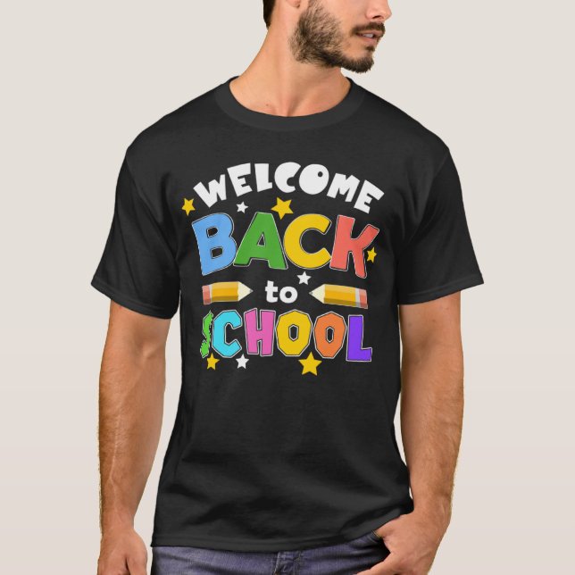 Camiseta Welcome Back To School First Day of School Student (Anverso)