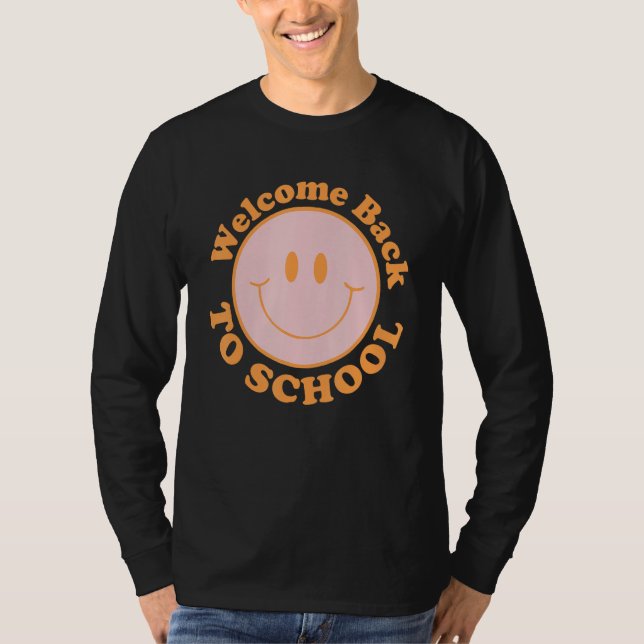 Camiseta Welcome Back To School Happy First Day Of School S (Anverso)