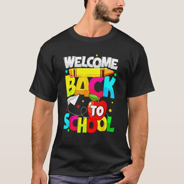 Camiseta Welcome Back To School  Student Teacher Love Kid (Anverso)