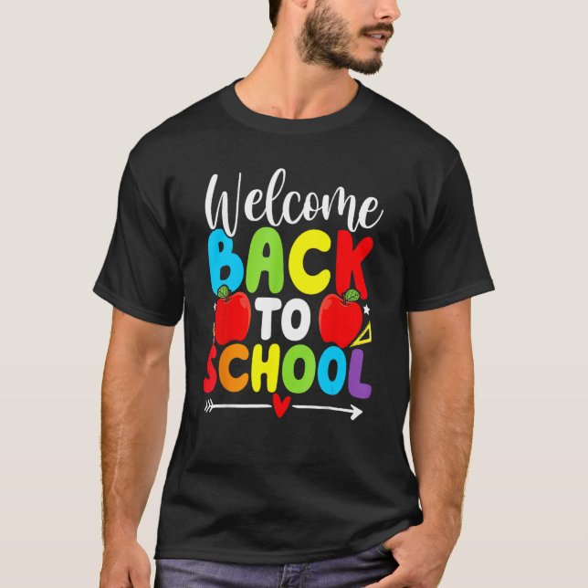 Camiseta Welcome Back To School   Teacher Love Teaching (Anverso)