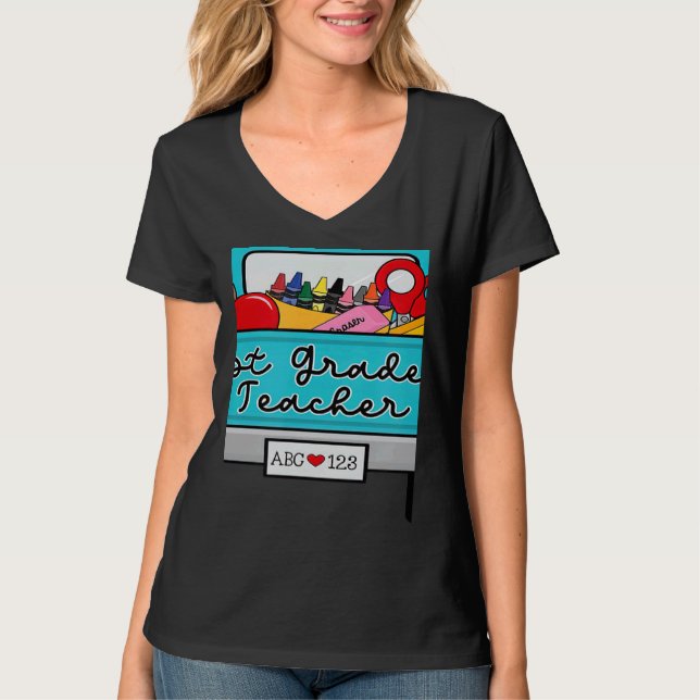 Camiseta Welcome Back to School With Truck 1st Grade Teache (Anverso)