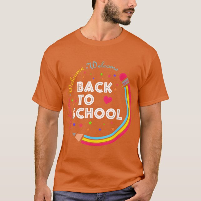 Camiseta Welcome Backo School First Day Of School Cuteeache (Anverso)