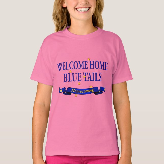 Camiseta Welcome Home Blue Tails (Anverso)