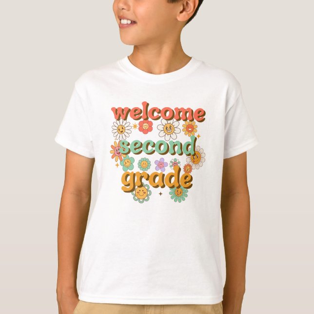 CAMISETA WELCOME SECOND  GRADE  BACK TO SCHOOL FIRST DAY (Anverso)