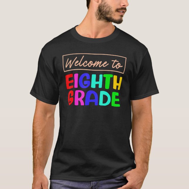 Camiseta Welcome To 8th Grade 1st Day of School Teacher Stu (Anverso)