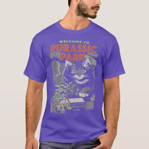 Camiseta Welcome To Purassic Park Funny Cat 103