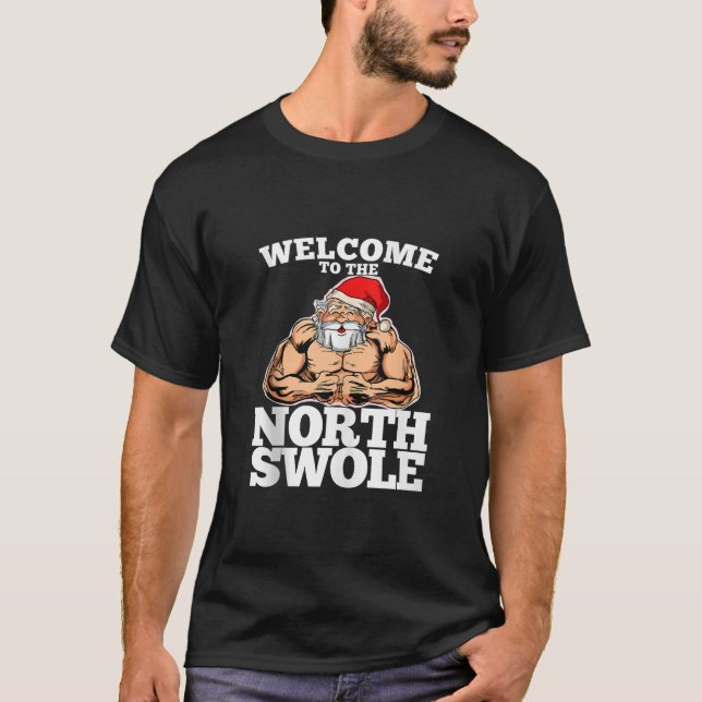 Camiseta Welcome to the North Muscle Santa Christmas Workou (Anverso)