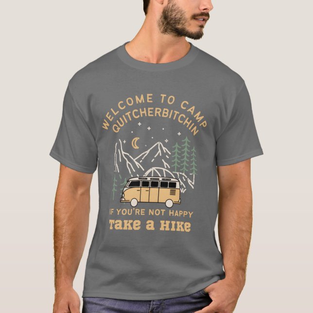 Camiseta Welcomeo Camp Quitcherbitchin Happy Camper family (Anverso)