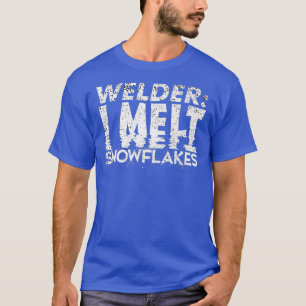 Camiseta Weld Pipeliner Welder Pipeline Worker Snowflakes F