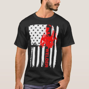 Camiseta Welder American Flag Estados Unidos T Pipeliner We