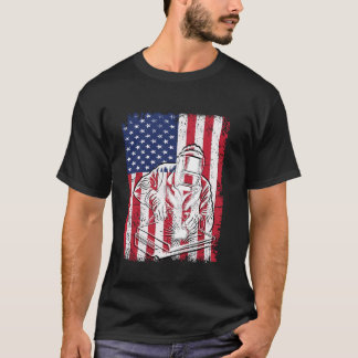 Camiseta Welder American Patriotic Flag Welding 4th of July