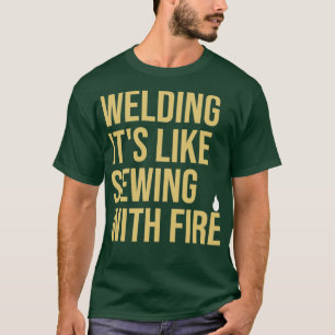 Camiseta Welder Cita Soldadura es como coser con fuego1