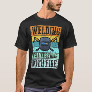 Camiseta Welder Funny Retro Vintage Wellness