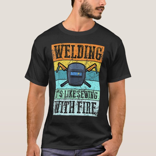 Camiseta Welder Funny Retro Vintage Wellness (Anverso)