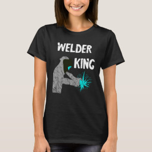 Camiseta Welder King Mig Welding Helmet Steelsmith Weld Met