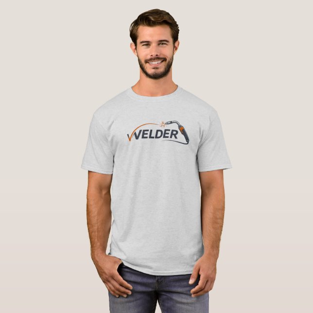 Camiseta Welder Minimalist Logo Torch Spark Design (Anverso completo)