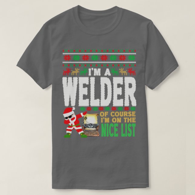 Camiseta Welder Ugly Navidades Welder Gift (Diseño del anverso)