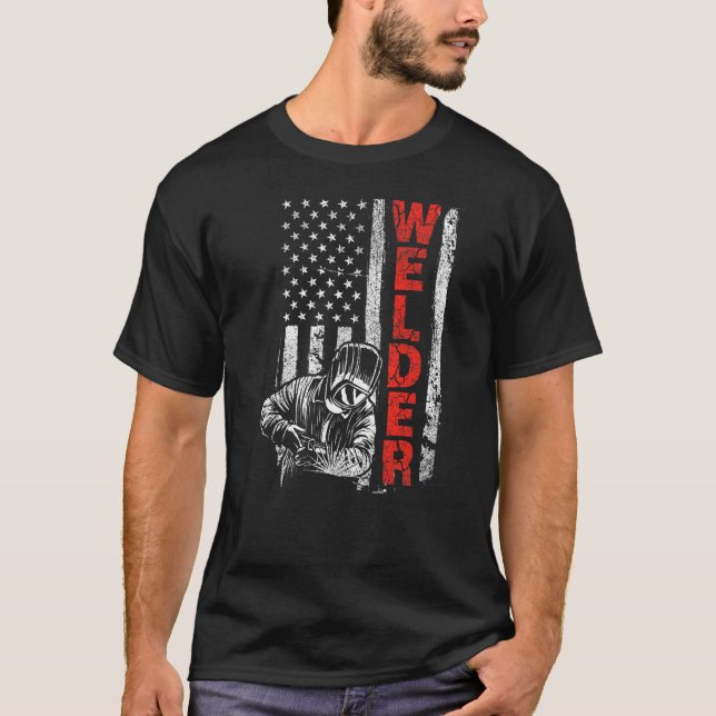 Camiseta Welder USA American Welling Worker Metalwork (Anverso)