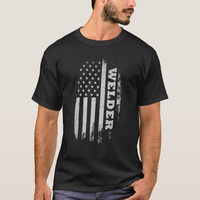 Camiseta Welder USA Bandera Americana Wellington Patriótico (Anverso)