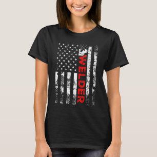 Camiseta Welder Vintage USA Bandera Americana Soldadura