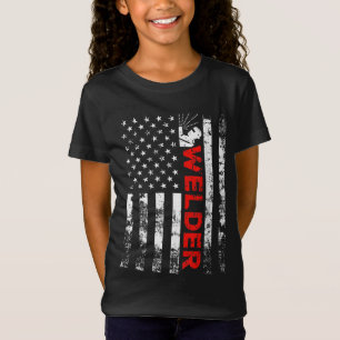 Camiseta Welder Vintage USA Bandera Americana Soldadura