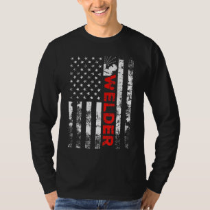 Camiseta Welder Vintage USA Bandera Americana Soldadura